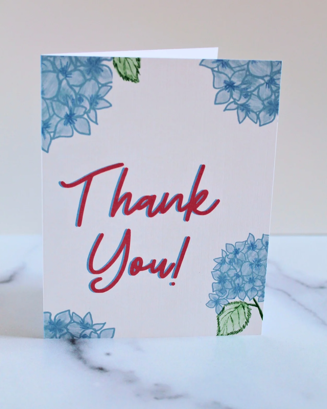 Hydrangea thank you card