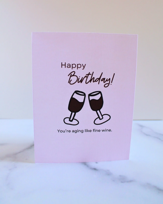 Wine birthday card